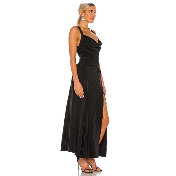 For Love And Lemons Willa Maxi Dress Size Medium In Black - Picture 3 of 10